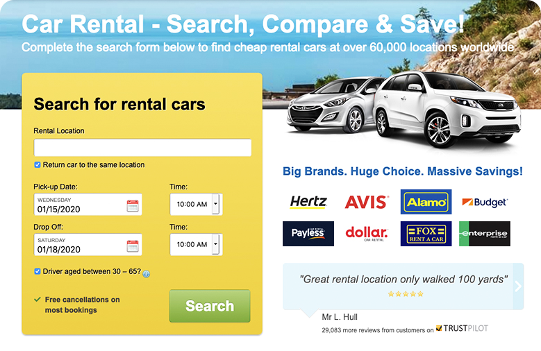 Car booking portal development